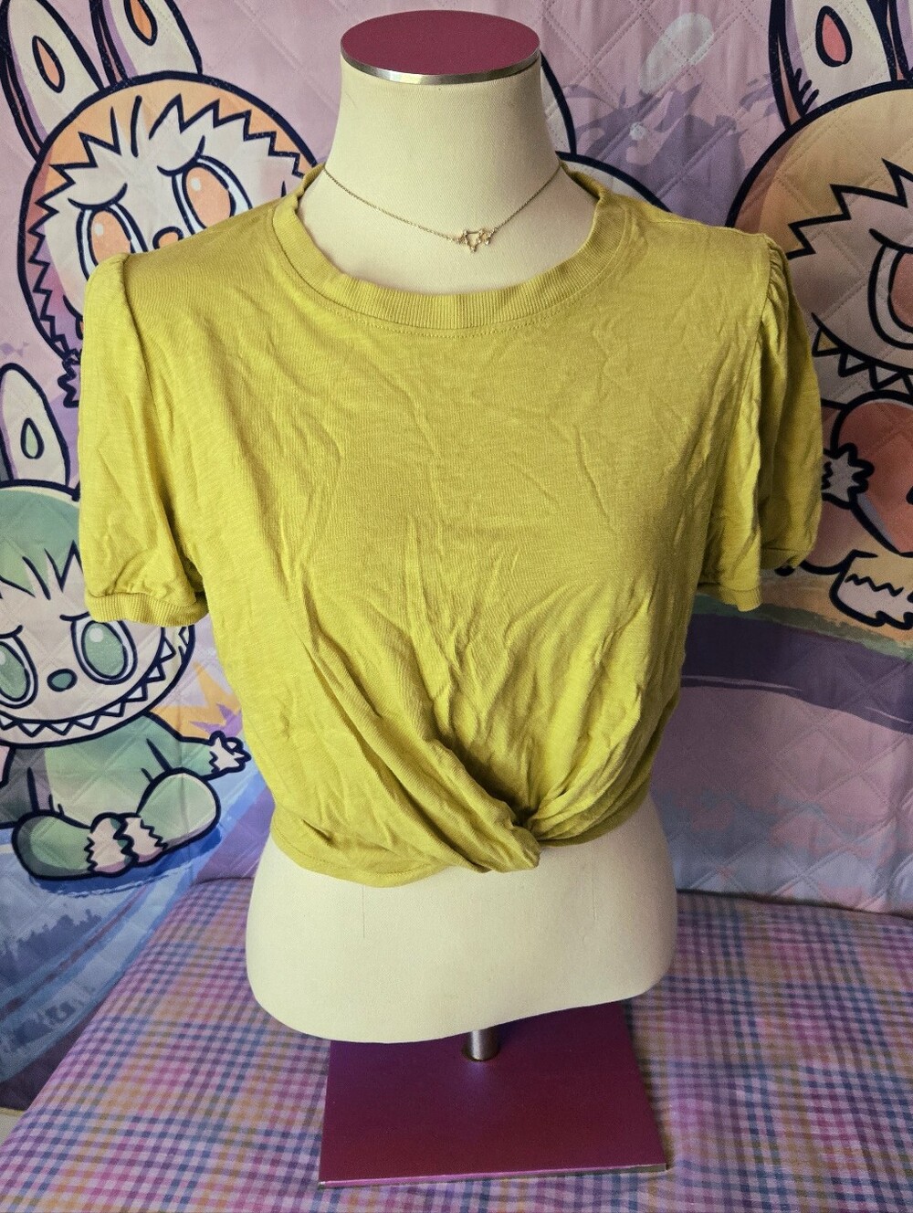 SO green crop top XL